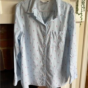 Old Navy Blue Casual Button Down Shirt